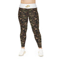 Camo Plus Size Leggings — Subtle Side Script Graphic, Comfortable Everyday Activewear - 314 Originals