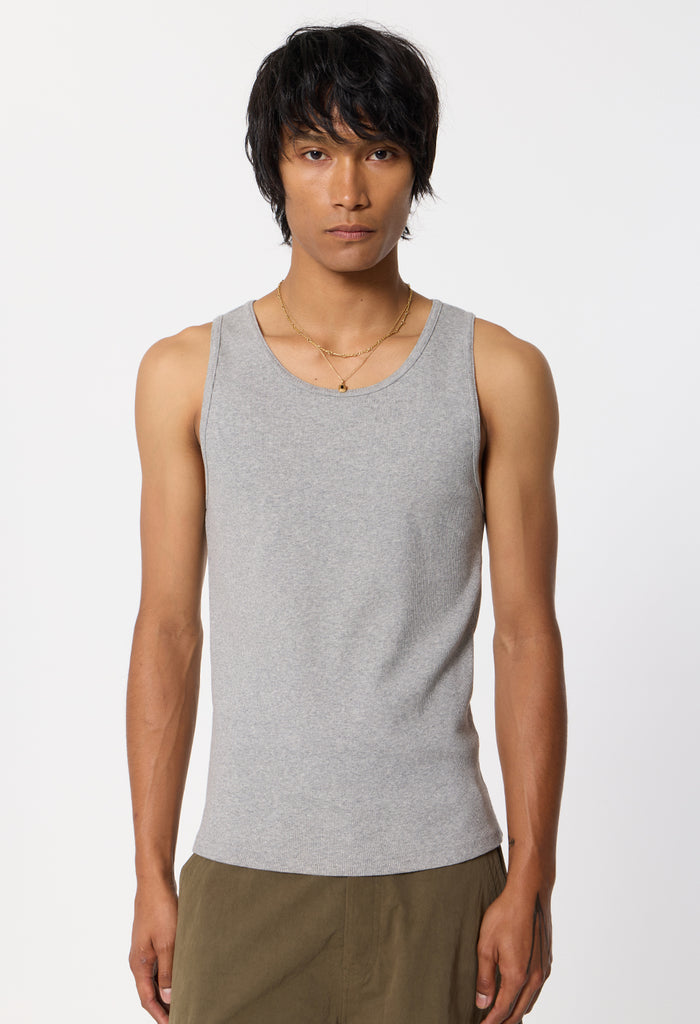 Campus Rib Tank / Heather Grey