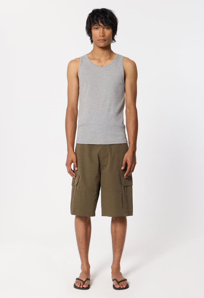 Campus Rib Tank / Heather Grey