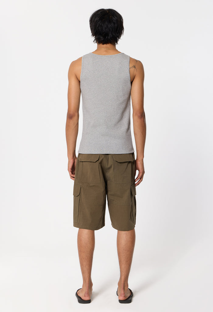 Campus Rib Tank / Heather Grey