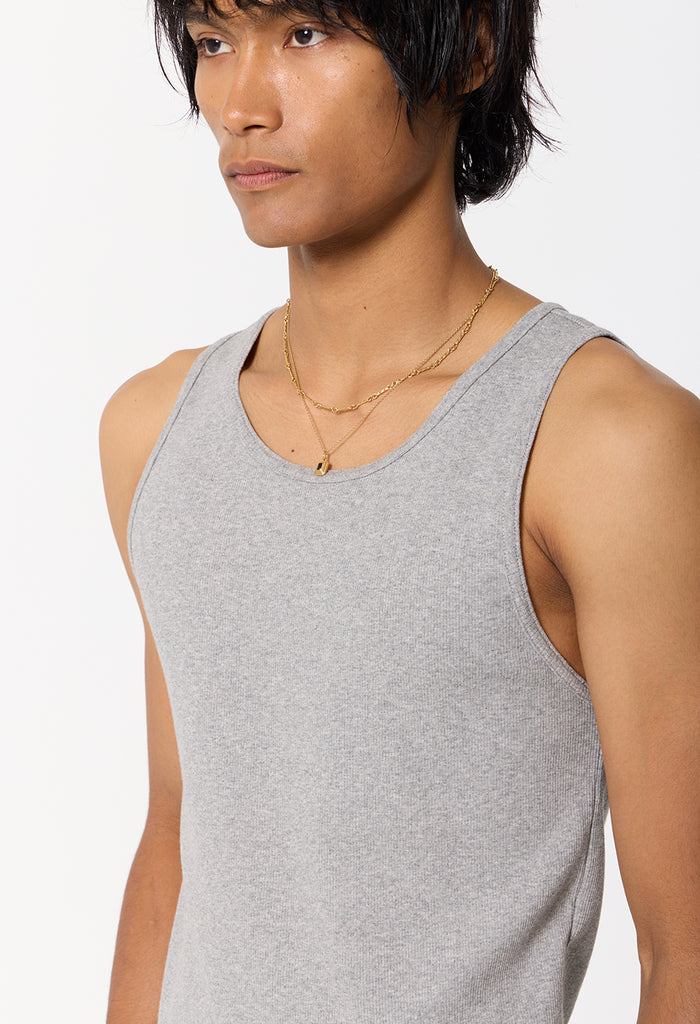 Campus Rib Tank / Heather Grey