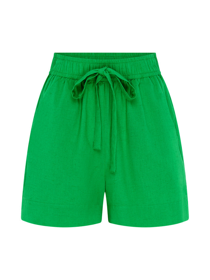 Canaria Elasticated Shorts in Green