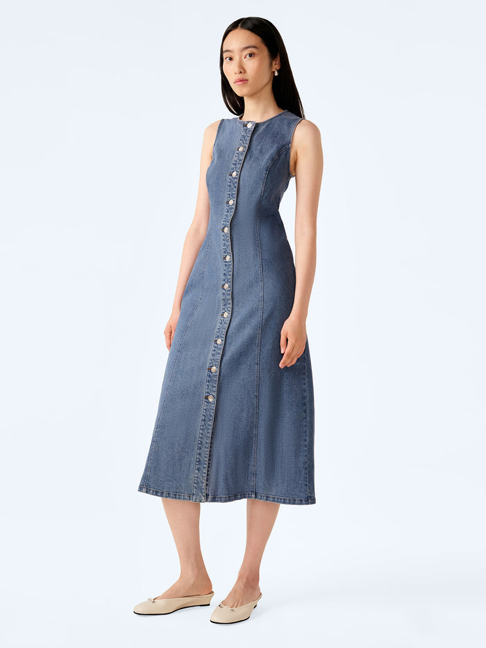 Carter Dress in Light Wash