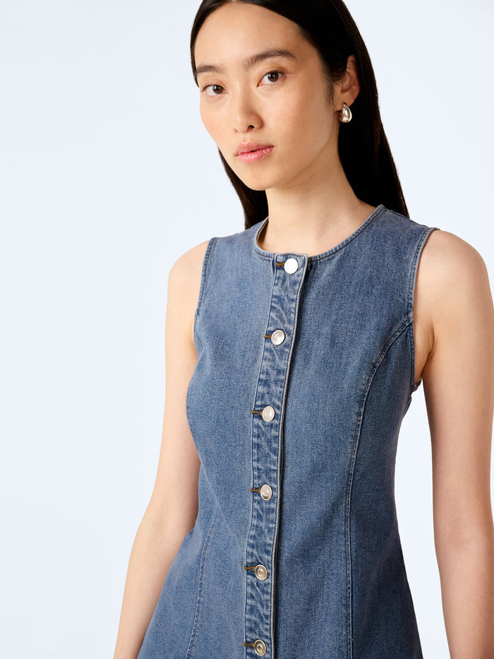 Carter Dress in Light Wash