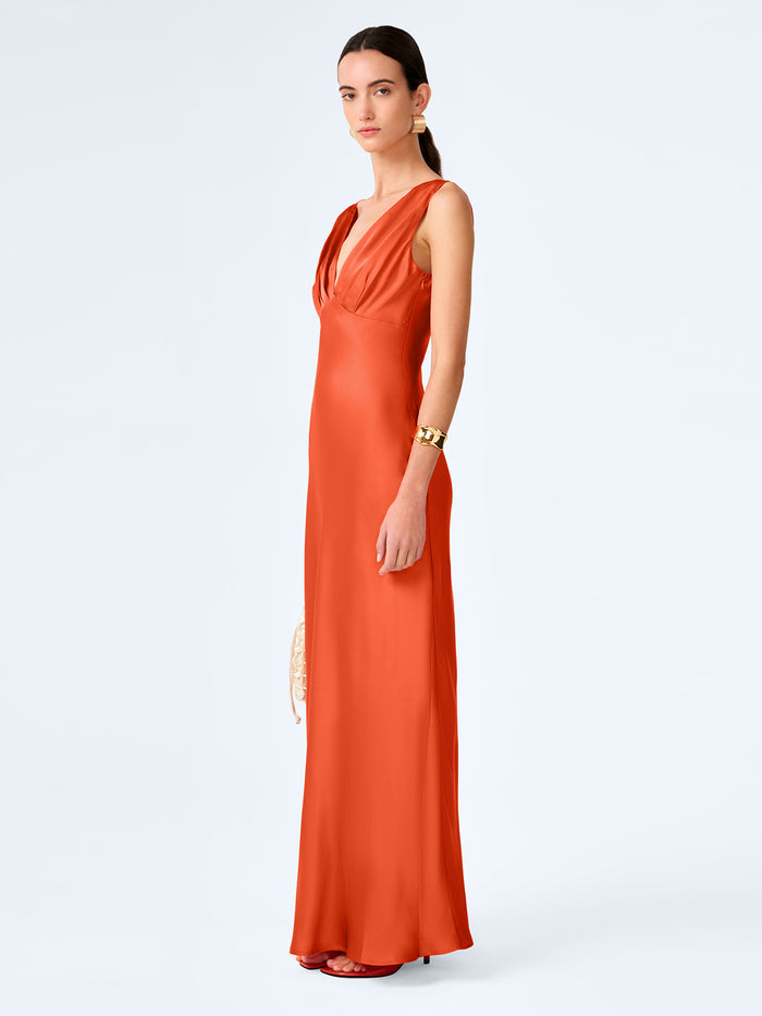 Casey Dress in Burnt Orange