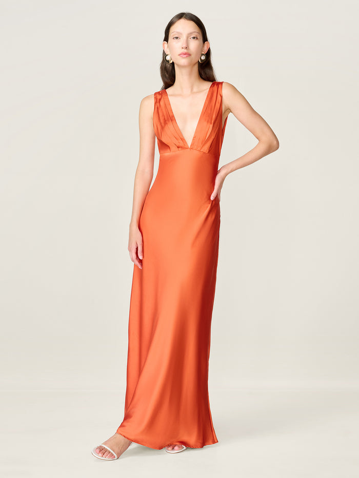 Casey Dress in Tangerine