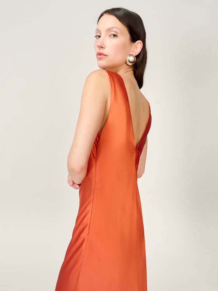 Casey Dress in Tangerine