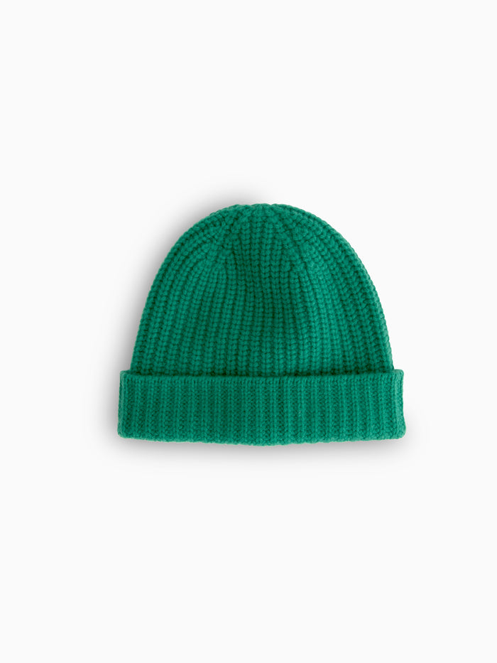Cashmere Beanie In Kelly Green