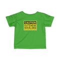 "Caution: Cuteness Overload" — Baby T-Shirt (Yellow Warning Sign) - 314 Originals