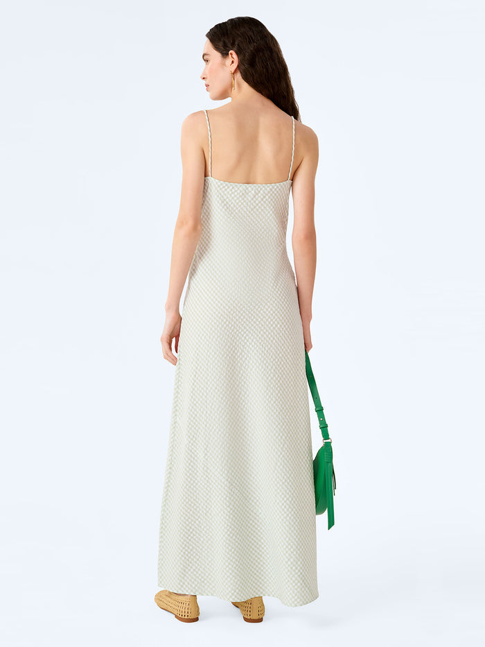 Cecile Dress in Mint and White Gingham