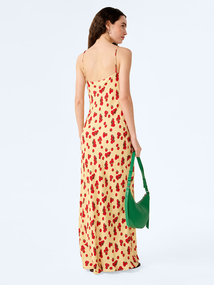 Cecile Dress in Tomato Print