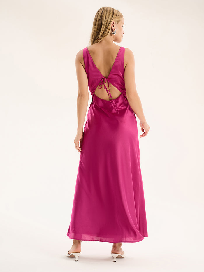 Cerelle Dress in Magenta