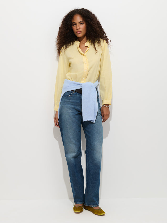 Chantilly Ruffle Shirt In Cotton Voile