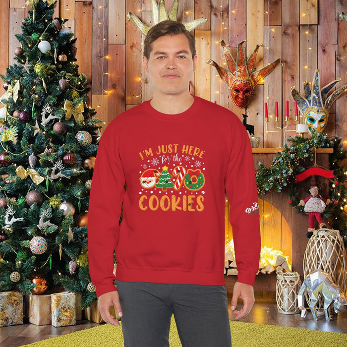 Christmas Cookie Sweatshirt - "I'm Just Here for the Cookies" Holiday Crewneck - 314 Originals