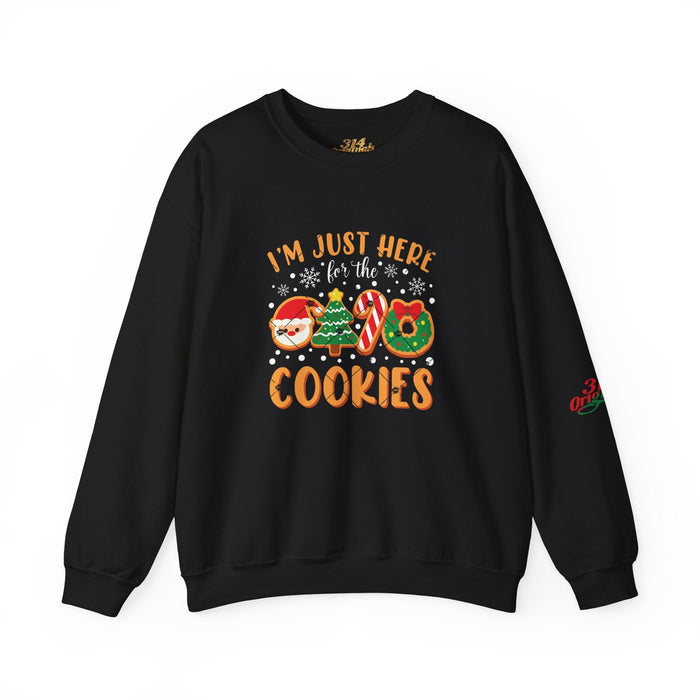 Christmas Cookie Sweatshirt - "I'm Just Here for the Cookies" Holiday Crewneck - 314 Originals