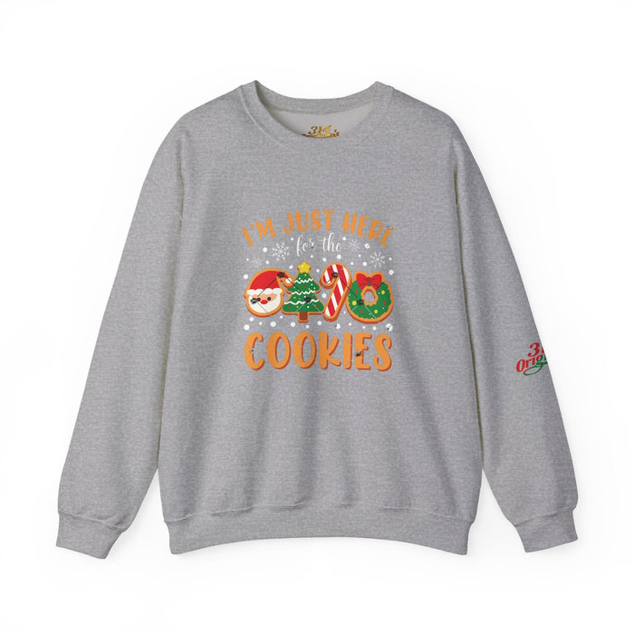 Christmas Cookie Sweatshirt - "I'm Just Here for the Cookies" Holiday Crewneck - 314 Originals