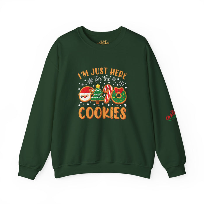 Christmas Cookie Sweatshirt - "I'm Just Here for the Cookies" Holiday Crewneck - 314 Originals