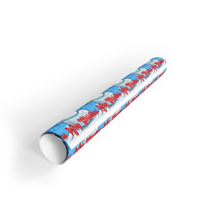 Christmas Snowman Wrapping Paper Roll — Holiday Gift Wrap with 'Merry Christmas' Design - 314 Originals