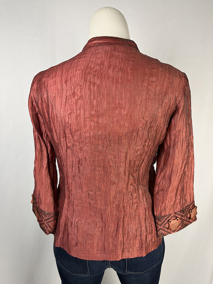 Citron Size 14/16 Terra Cotta Crinkle Jacket