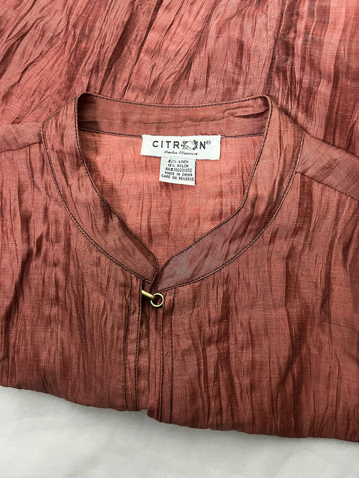 Citron Size 14/16 Terra Cotta Crinkle Jacket