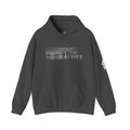 City Skyline Hoodie — Black & White Waterfront Panorama Pullover - 314 Originals