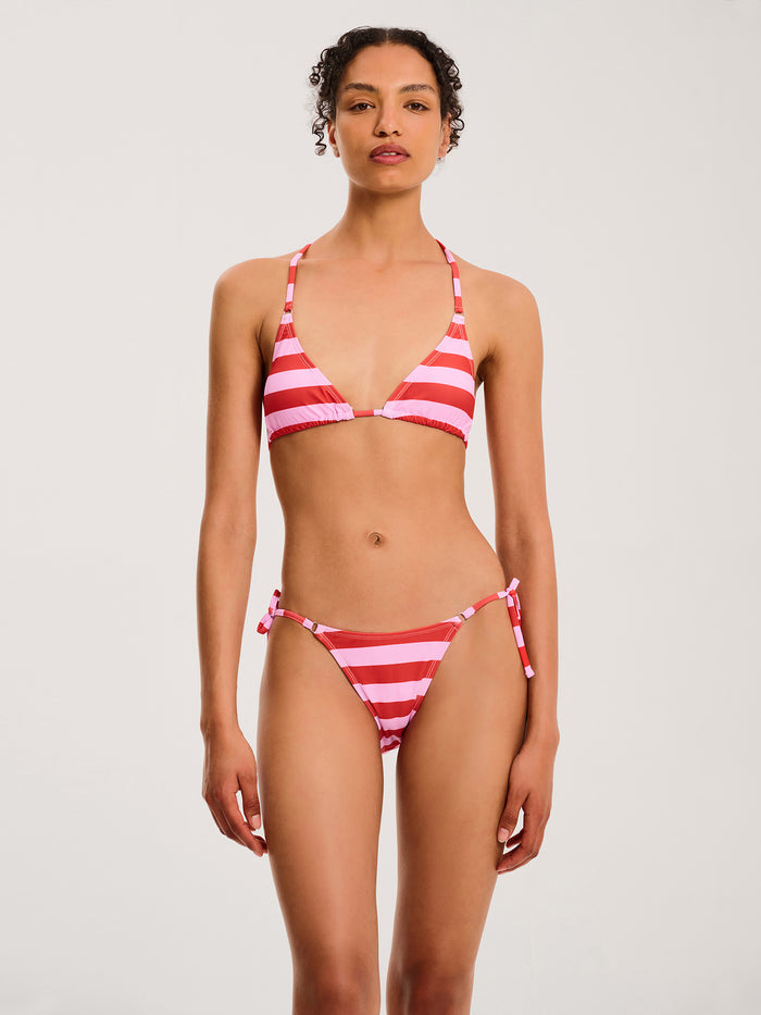Clarissa Stripe Print Bikini Top