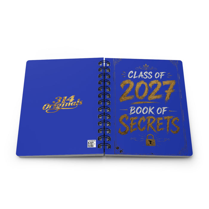 Class of 2027 Book of Secrets Spiral Journal - Blue - 314 Originals