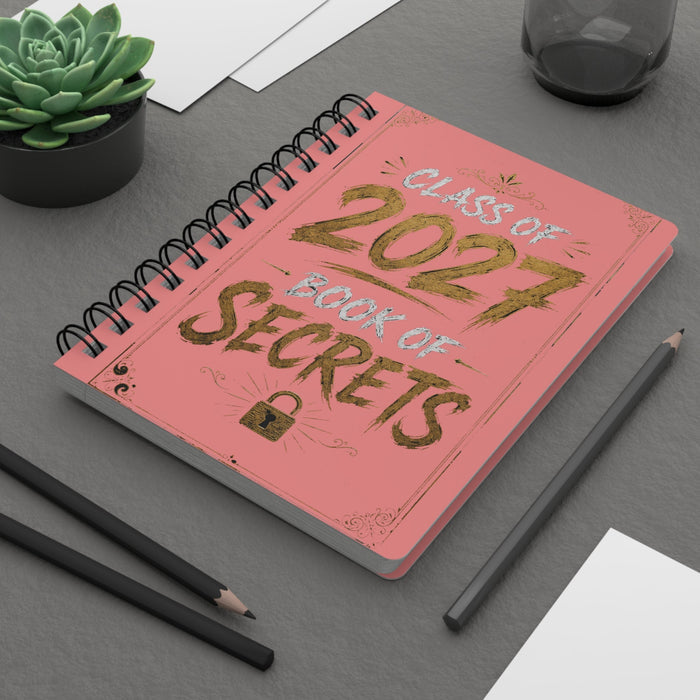 Class of 2027 Book of Secrets Spiral Journal - Pink - 314 Originals