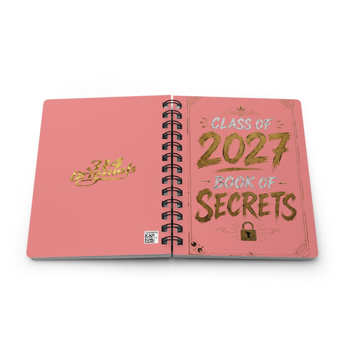 Class of 2027 Book of Secrets Spiral Journal - Pink - 314 Originals