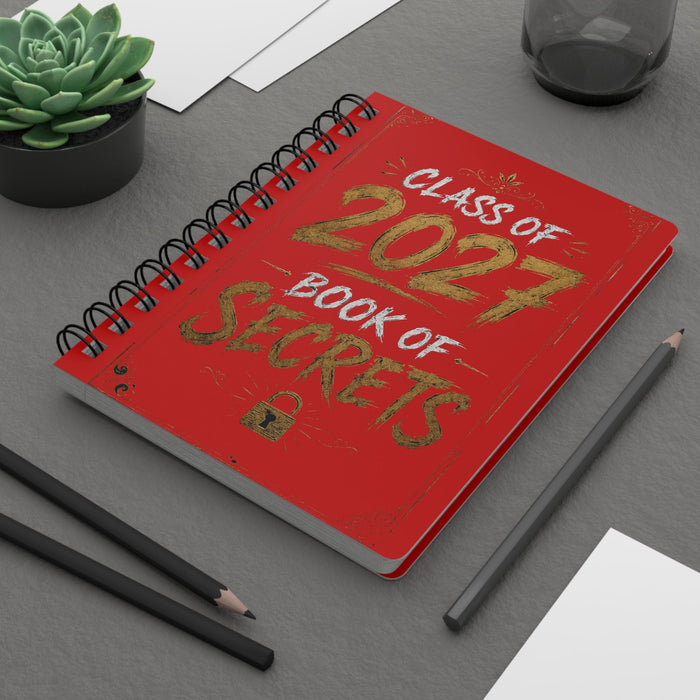 Class of 2027 Book of Secrets Spiral Journal - Red - 314 Originals