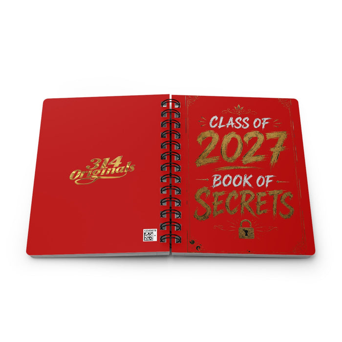 Class of 2027 Book of Secrets Spiral Journal - Red - 314 Originals