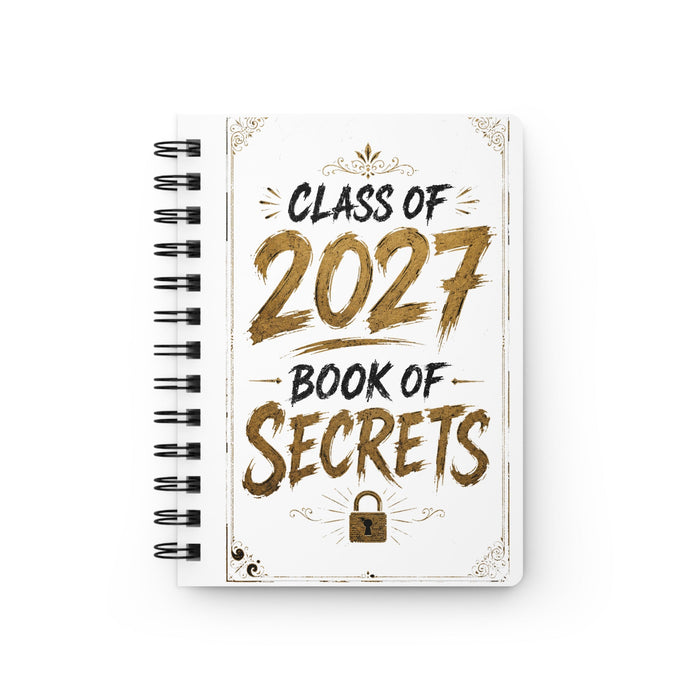 Class of 2027 Book of Secrets Spiral Journal - White - 314 Originals