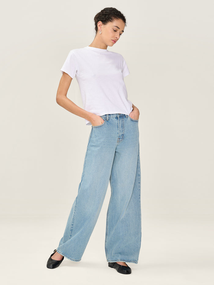 Connie Wide Jean in Light Wash