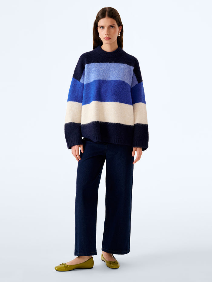 Constance Jumper in Navy and Cream