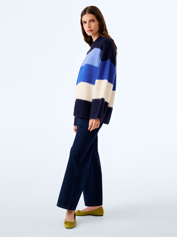 Constance Jumper in Navy and Cream