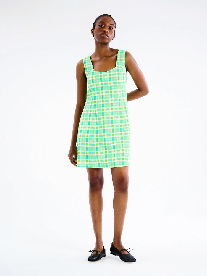 Courtney Mini Dress in Check Print