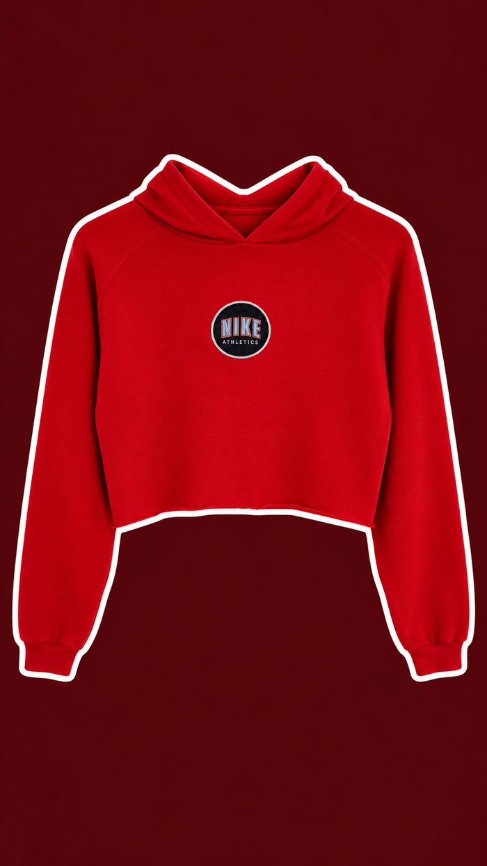 Nike Cropped Red Sweatshirt