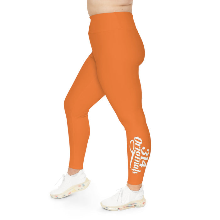 Crusta Plus Size Leggings — Subtle Side Script Graphic, Comfortable Everyday Activewear - 314 Originals