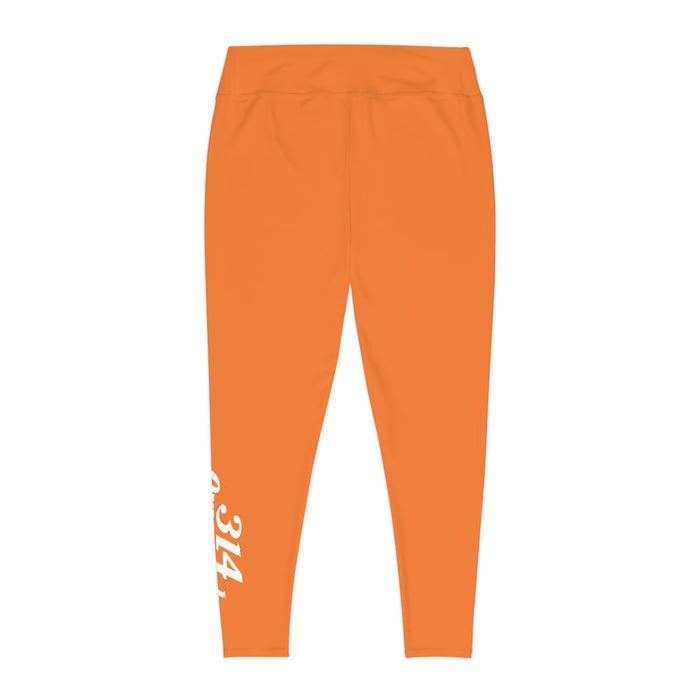 Crusta Plus Size Leggings — Subtle Side Script Graphic, Comfortable Everyday Activewear - 314 Originals