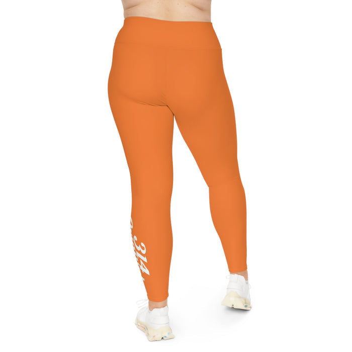 Crusta Plus Size Leggings — Subtle Side Script Graphic, Comfortable Everyday Activewear - 314 Originals