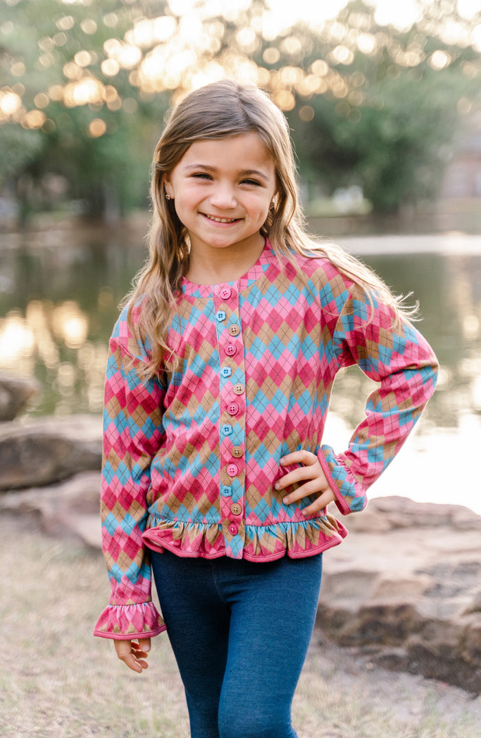 Cupid's Argyle Cardigan