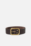 Dalton Leather Belt / Brown x Brass