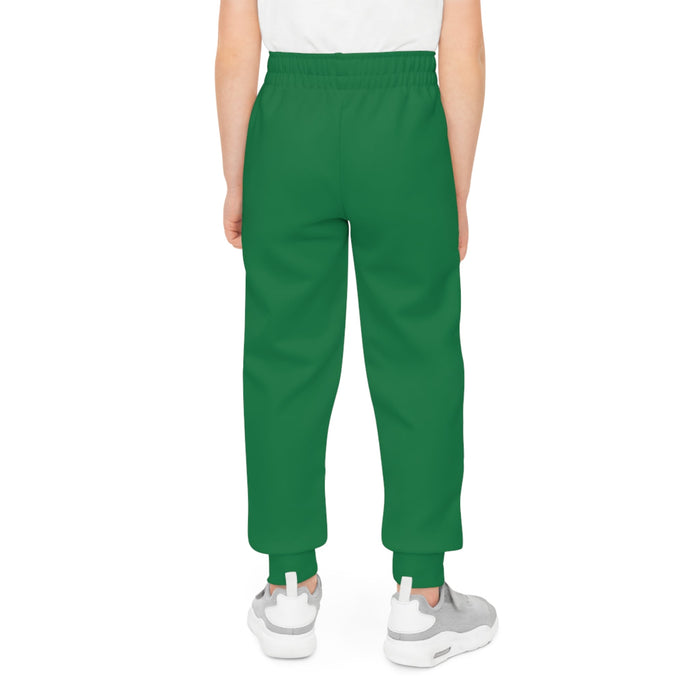 Dark Green Youth Joggers with 314 Originals Side Graphic — Kids Athletic Sweatpants - 314 Originals