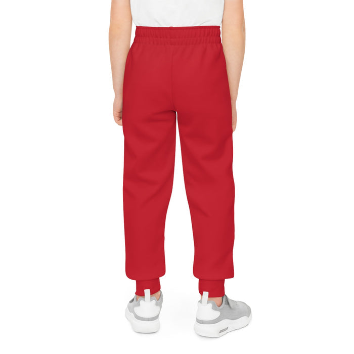 Dark Red Youth Joggers with 314 Originals Side Graphic — Kids Athletic Sweatpants - 314 Originals