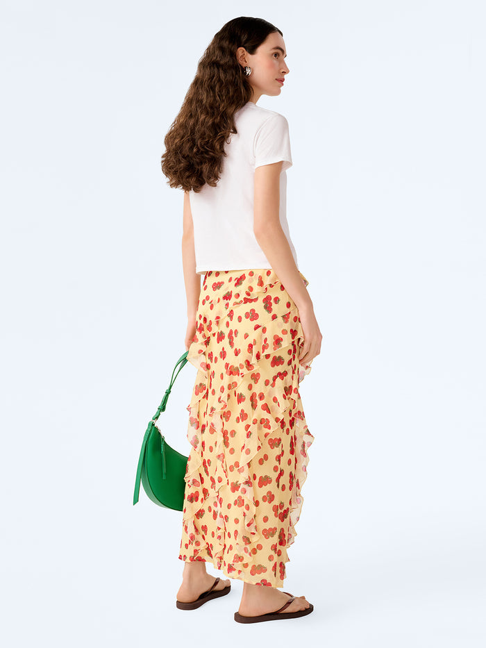 Darline Skirt in Tomato Print
