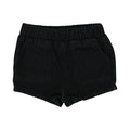 Denim Pull On Shorts- Black Denim