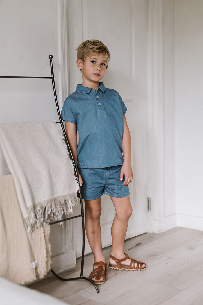 DENIM SHORTS - Stonewash