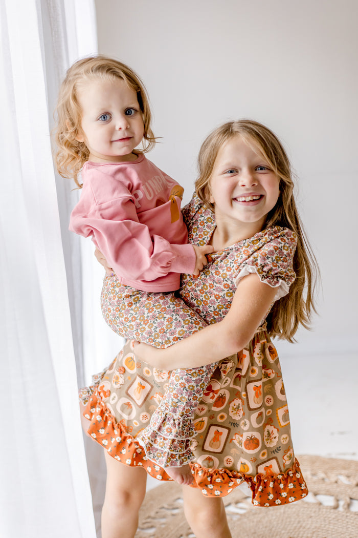 Ditsy Ruffle Roots Benny Leggings