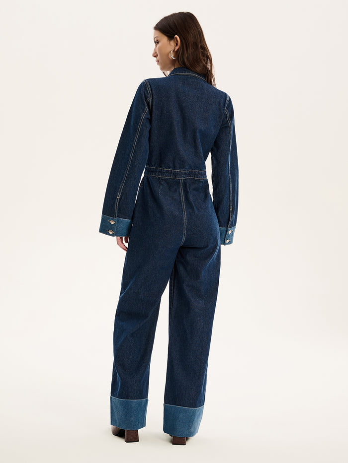 Diya Jumpsuit in Indigo