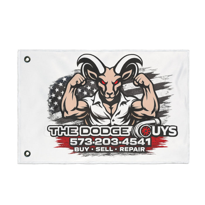 Double-Sided Flag — The Dodge Guys Logo Flag (Buy • Sell • Repair)